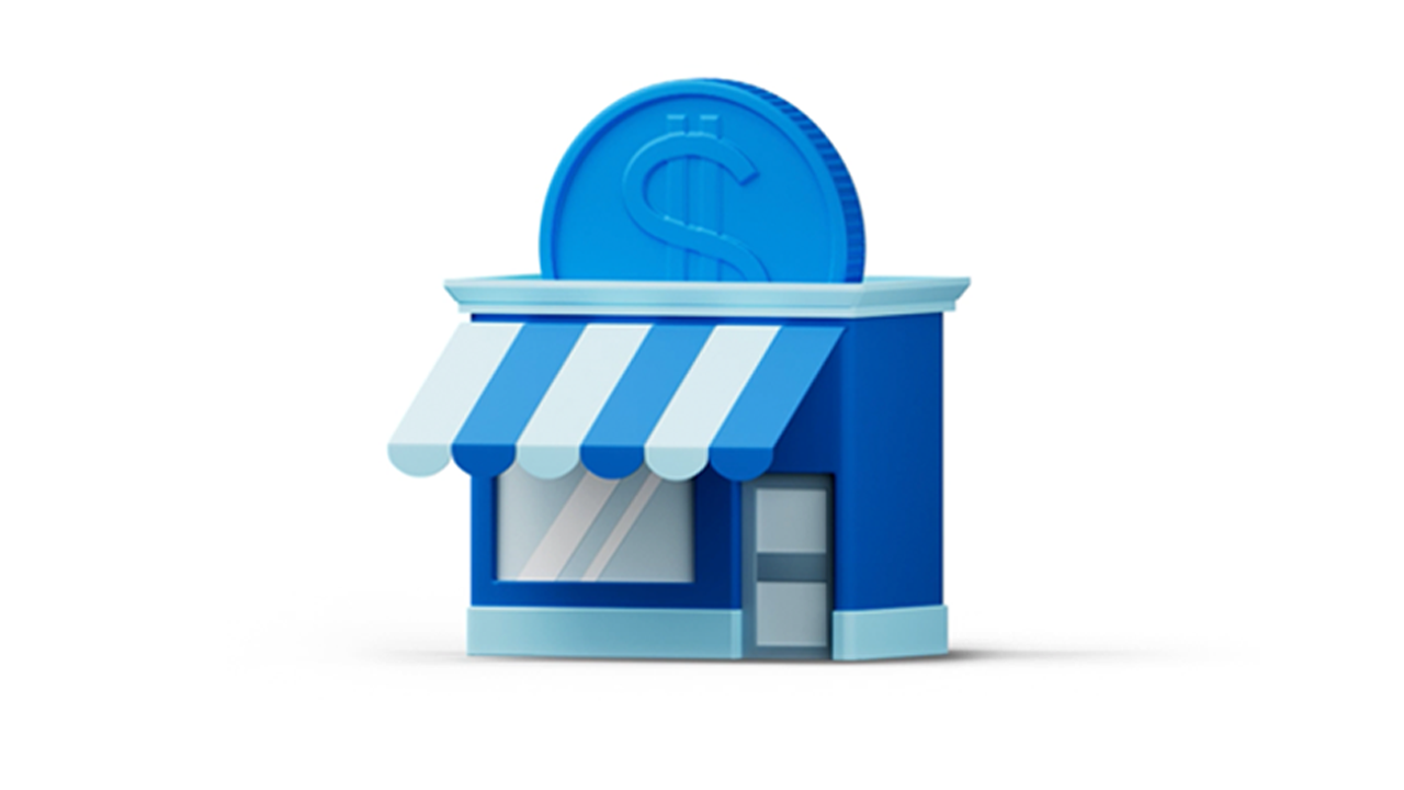 blue building